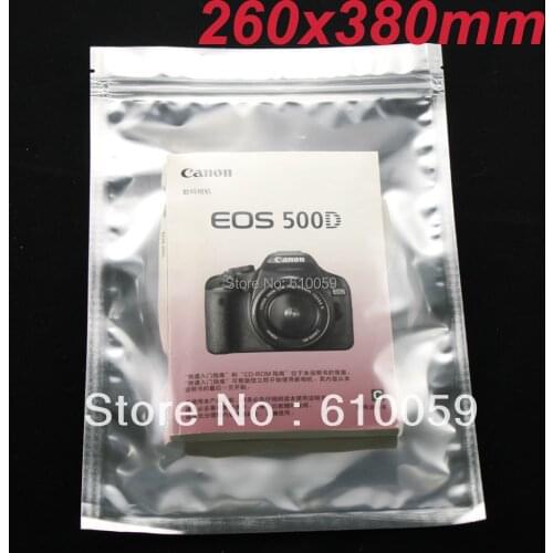 Aluminum foil bag zip top 260x380mm with transparent front side