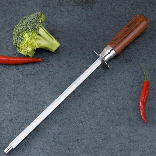 Knife Sharpening Rod 30cm Kitchen Honing Steel Knife Sharpening Carbon Steel Durable Stainless Steel Knife Sharpener