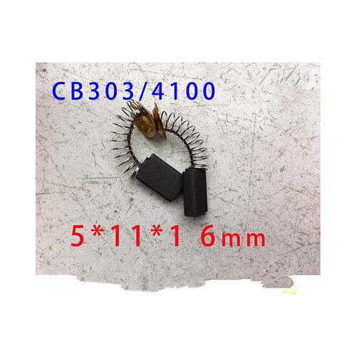 10 pcs CB303 16mm x 11mm x 5mm Motor Carbon Brushes for Power Tool spring