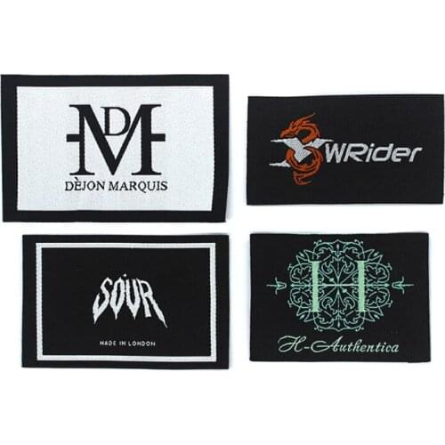 Garment Embroidery Main Mark Custom Side Water Washing Label LOGO Trademark Woven Care Label Collar Mark Custom