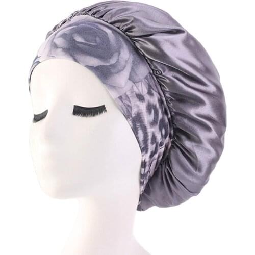 Women Hair Care Cap Sleeping Hat Night Sleep Cap Ethnic Floral Wide Band Slouchy Night Sleep Bonnet Chemo Hat Hair Care