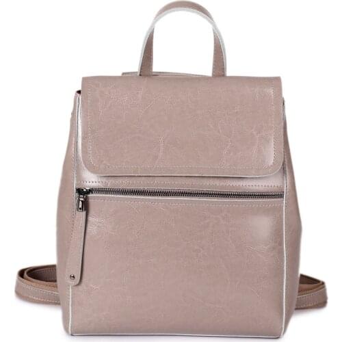 Retro Women Genuine Leather Backpack Real Cowhide Packsack for School Girls Student Casual Knapsack Bag Fashion Female Mochila