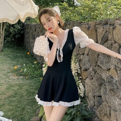 Bikini 2021 Women Push Up One Piece Swimsuit Female Bath Suit Skirt Girl Black Block New Print Polyester Sierra Surfer Bathing