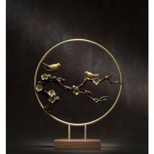 Animal Shape Happiness appears on the eyebrows All copper home living office room desk ornaments Decorations Accessories