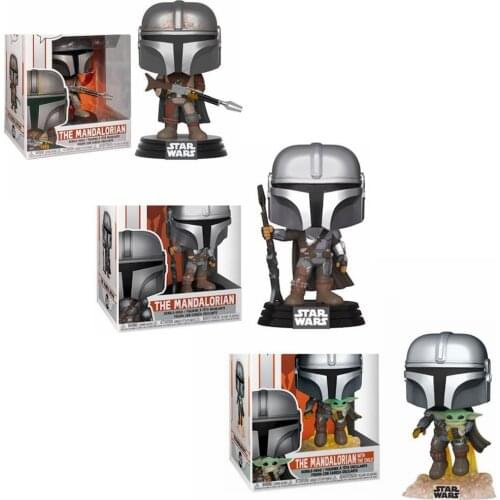 Star Wars Mandalorian with Guns # 345 Fizz 402# 326# Model Vinyl Action FiguresToys for Kids Birthday Gift