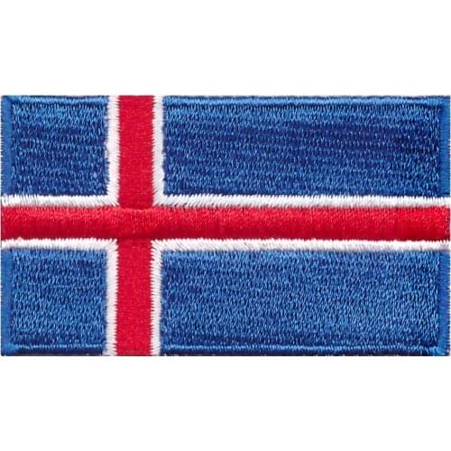 10pcs New production of hot Icelandic national flag embroidery clothing or decorative decals Iron-On patches Nice and practical