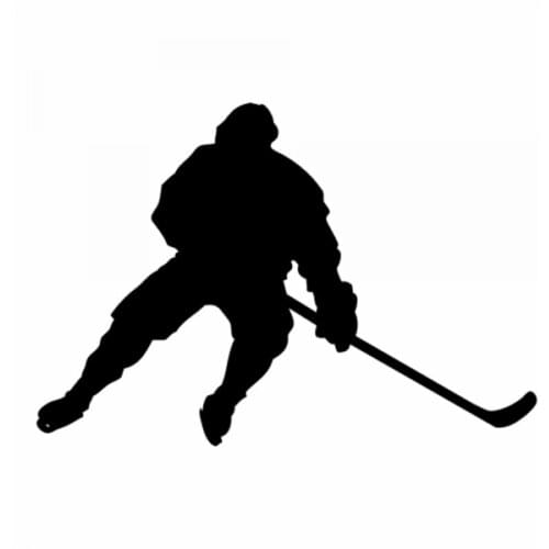 18x13cm ice hockey Sport Lover Half Squatting ManVinyl Car Decal Car Trunk Lip Logo Modern Unique Stickers CL328