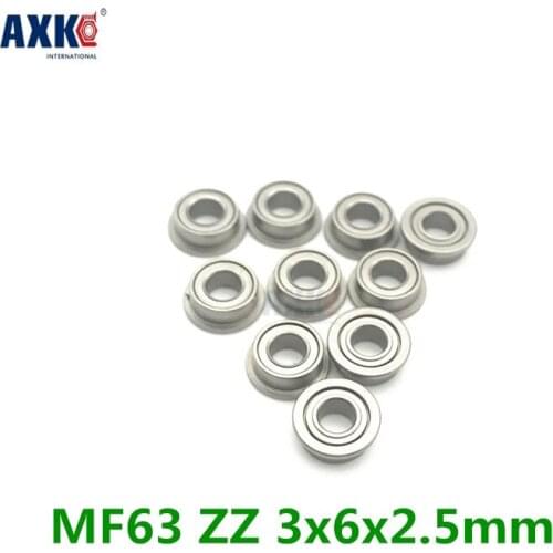 2019 Rushed 100pcs The Common Quality Flanged Bearing 3x6x2.5 Mm Mf63zz(3*6*2.5) Miniature Flange Deep Groove Ball Bearings