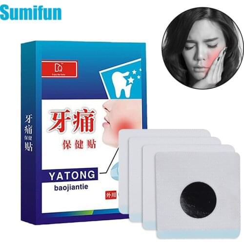 4pcs/box Chinese Herbal Medical Toothache Patch Gingival Swelling Anticatarrhals Teeth Pain Relief Antibacterial Plaster Heath