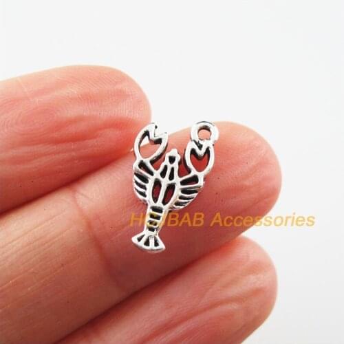 50 New Animal Charms Tibetan Silver Color Scorpion Pendants 10x18mm