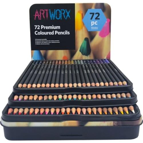 Aibelle 72 Colors Professional Color Pencil Set Iron Box Colored Colour Drawing Pencil Lapices De Colores School Artist Supplies