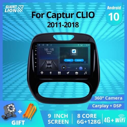 2DIN Android 10 Car Radio For Renault Captur CLIO 2011-2018 GPS Navigation Stereo Receiver Auto Radio Car Multimedia Player IGO
