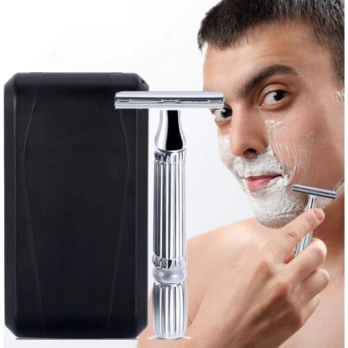 Safety Double Edge Razor For Men Shaving Set Knife Barber Straight Razor Mens Shaving Razor Blades Shaving Machine
