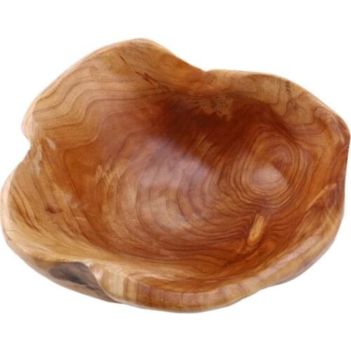 Household Fruit Bowl Wooden Candy Dish Fruit Plate Wood Carving Root Fruit Plate Wood 20-24 Cm
