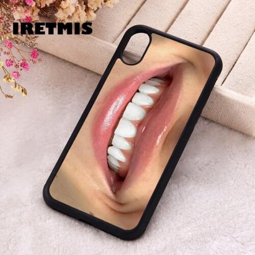 Iretmis 5 5S SE 2020 phone cover cases for iphone 6 6S 7 8 Plus X Xs Max XR 11 12 MINI Pro Soft Silicone TPU Lips