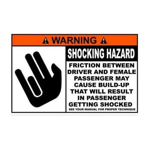 New Warning Choking Hazard Car Sticker Vinyl Car Window Car Decals Waterproof PVC Good Quality Waterproof Sun Protection Anti-UV