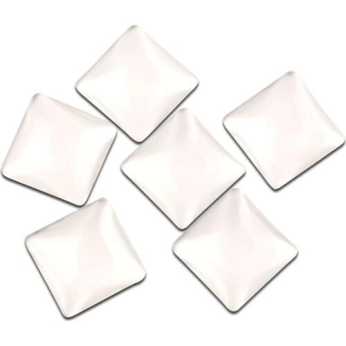 LF 10Pcs Clear Square Glass 25mm Decoration Crafts Flatback Cabochon Embellishments For Scrapbooking Kawaii Cute Diy Accessories