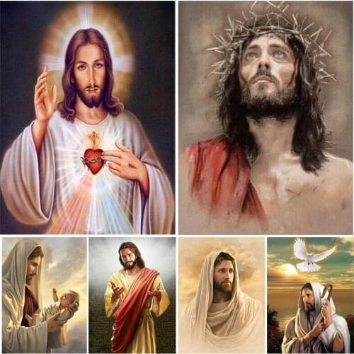 5D DIY Diamond Painting Religion Kit Full Drill Square Embroidery Mosaic Religious Jesus Christ Icon Rhinestones Gift Decor