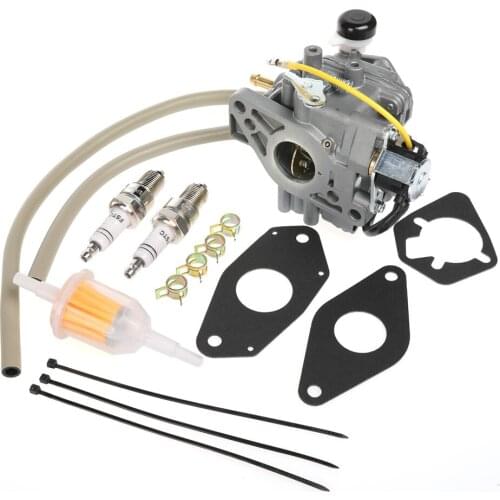 Carburetor kit with Gaskets Fits for Kohler Engines (KSF) 24 853 32-S with 3 Gaskets, 1 X FILTER, 2 X SPARK PLUG, clips