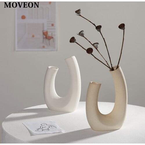 Nordic Ins Ceramic Vase Home Decoration Ornaments Crafts Vegetarian Ceramic Flower Pot Art Vases Home Decoration Ornament Gifts