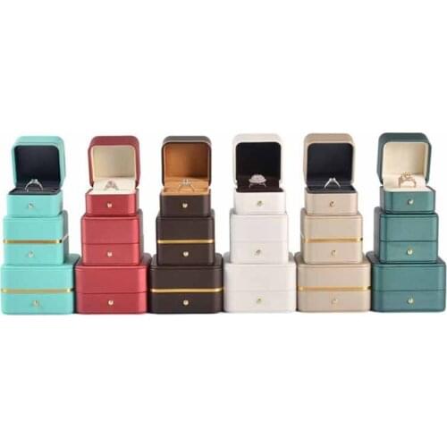 New 1pcs 9.5x9.5x6.5cm hot sale new Champagne gold/coffee/white color Bracelet /long chain box wedding/party packaging box