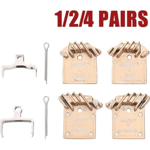 NUTT 1/2/4 Pairs MTB Bicycle Disc Brake Pad Cooling Hydraulic Caliper Heat Dissipation Semi All Metal Gold Bike Accessories