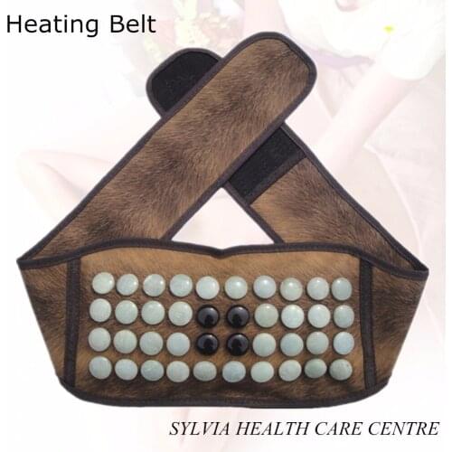 Factory wholesale directly electric heating soft fabric heating massage jade waist belt health care