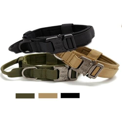 Pet dog military training collar, adjustable dog collar, traction control handle pet collar