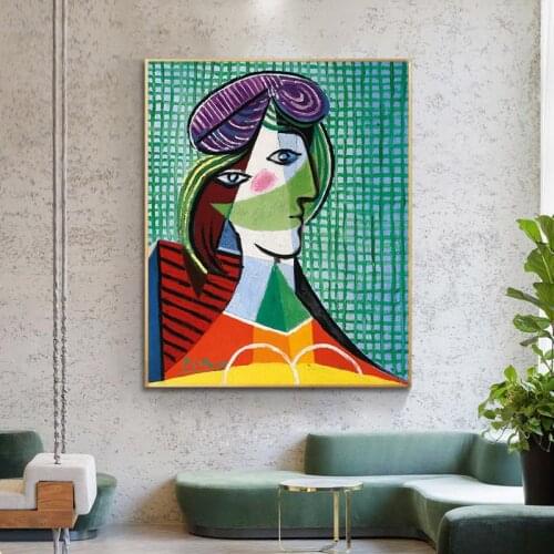 Pablo Picasso Head of A Woman Canvas Poster Paintingwall Art Pictures Posters and Prints Wall Decoration for Living Room