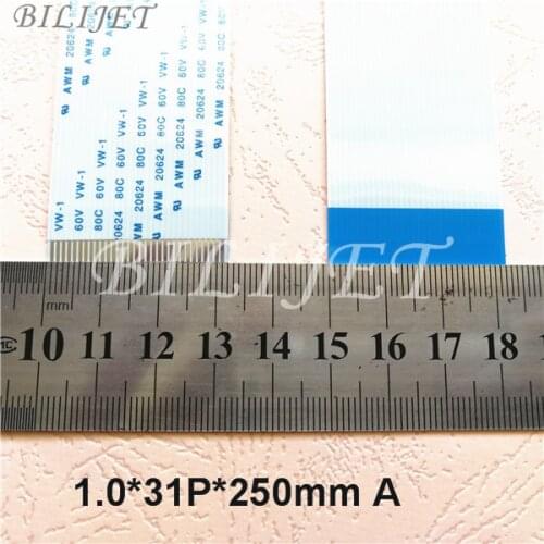 31pins FFC flat data cable 25cm for Epson DX5 decoder card Zhongye Allwin Human Xuli Dika Polar printer head cable 250mm 1pc