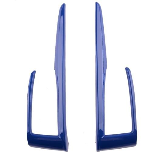 2Pcs Car Interior Gear Shift Box Strip Cover Trim Decoration Blue ABS Plastic fit for Honda Civic 10th 2016 2017 2018