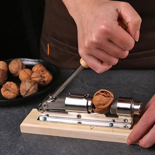 Manual Easy Nutcracker Mechanical Walnut Clip Stainless Steel Adjustable Nut Shell Breaker Suitable 3-45 Diameter Nut