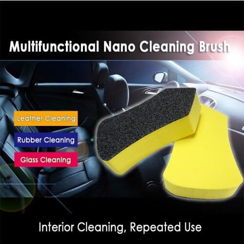 Car Nano Felt Cleaning Tool Brush Washer Vehicle Leather Seat Wiper Cleaner Household Car Interior Care Cleaning Accessories