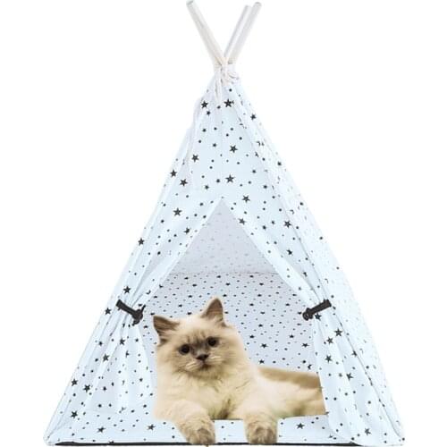 Foldable Pet Tent Cat Dog House Bed Puppy Teepee Sleeping Mat Outdoor Portable Dog Tent Pet Kennels