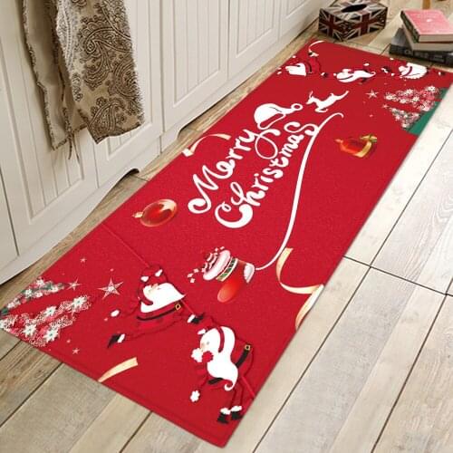 Modern Kitchen Mat Bedroom Entrance Doormat Christmas Home Hallway Floor Mats Living Room Carpet Bathroom Anti-Slip Washable
