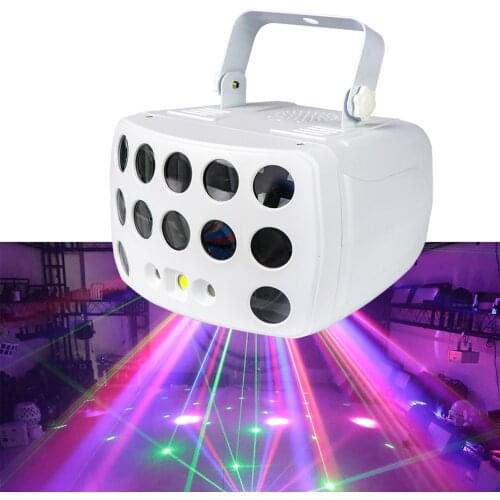 Remote Control DMX RGBW LED Laser Light Strobe Disco DJ Beam Spot Stage Lighting Effect Party Dance Club Decor Butterfly Light