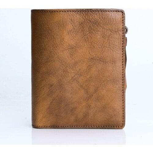Vintage Women Leather Wallet Short Slim Male Purses Money Credit Card Holders Men Wallet ZP009