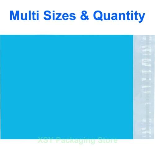 Multi Sizes Blue Non-Padded Envelopes Poly Mailer Bags (Width 4.3" - 6.7") x (Length 7"- 9.8") eq. (110 - 170mm) x (180 - 250mm)