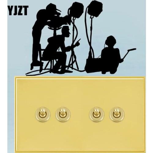 YJZT Film Crew Movie Cinema Vinyl Bedroom Wall Sticker Light Switch Decal S18-0057