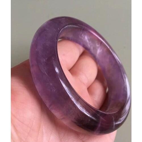 Natural Lavender Amethyst Crystal Woman Bangle AAAA Inner Diameter 54.5mm