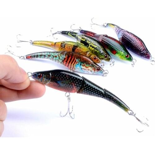 1PCS Jointed Fishing Lure 9.5CM 8.9g Floating Minnow Plastic Artificial Fishing Wobblers Tools 3 Sections Lure