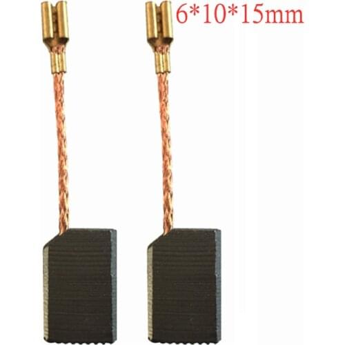 10Pcs Carbon Brush 6*10*15mm For Angle Grinder Spare Parts Accessories