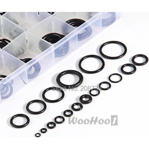 225 x Rubber O Ring O-Ring Washer Seals Assortment Black for Car