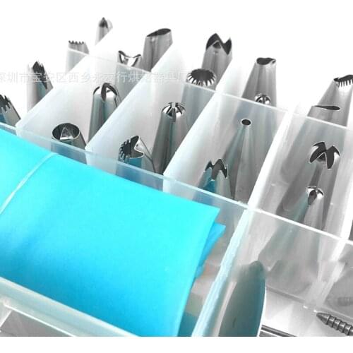 38PCS/Set DIY Icing Piping Nozzles For Cream Silicone Pastry Bag And Coupler Cake Decorating Tools Reusable Bakeware Cupcake