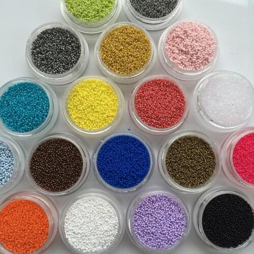 20 Colors 0.6mm 3D Nail Art Glitter Powder Acrylic Gel Nail Polish Beads Tips Rhinestones Nail Decoration Manicure Beauty G020