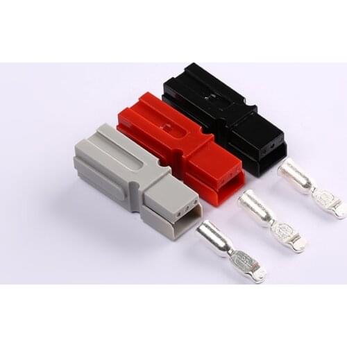 50pcs/lot 600V high current 75A connector battery power terminal connectors 1 pin dc plug kits For Forklift Stacker electrocar