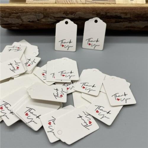 500pcs 3x2cm Lovely Paper Labels For Hang Tag Thank You Label Hang Tag Wedding Party DIY Crafts adornment