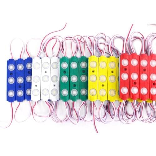 500pcs/lot Constant current smd5730 3 leds injection LED Module lens 160 degree,12V waterproof advertising light