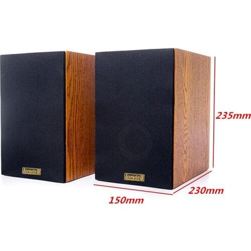 4inch Home Theater Audio Speaker Box Wooden Desktop Computer Hifi Bass Stereo Music Player Subwoofer Sound LoudSpeakers Box
