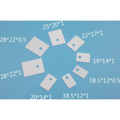 Alumina ceramic sheet Insulation fins Transistor high-power heat sink Thermal insulation sheet High temperature resistance